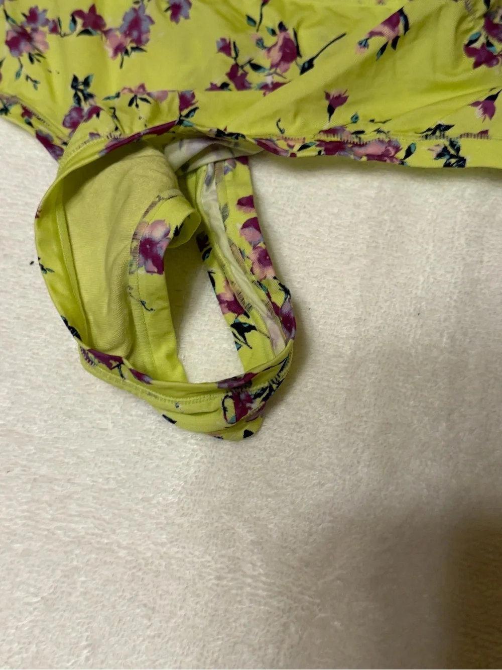 Cacique Lime Green Floral Thong Panties